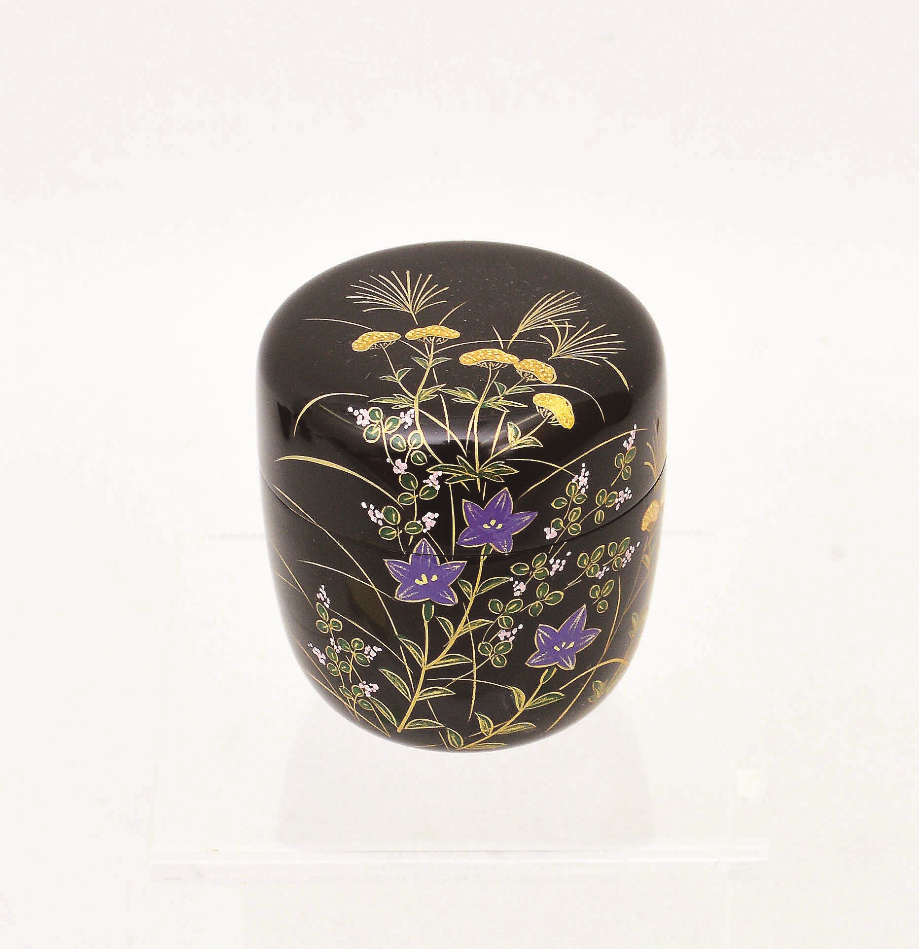 中棗 秋草蒔絵 佐々木麗峰 桐箱
