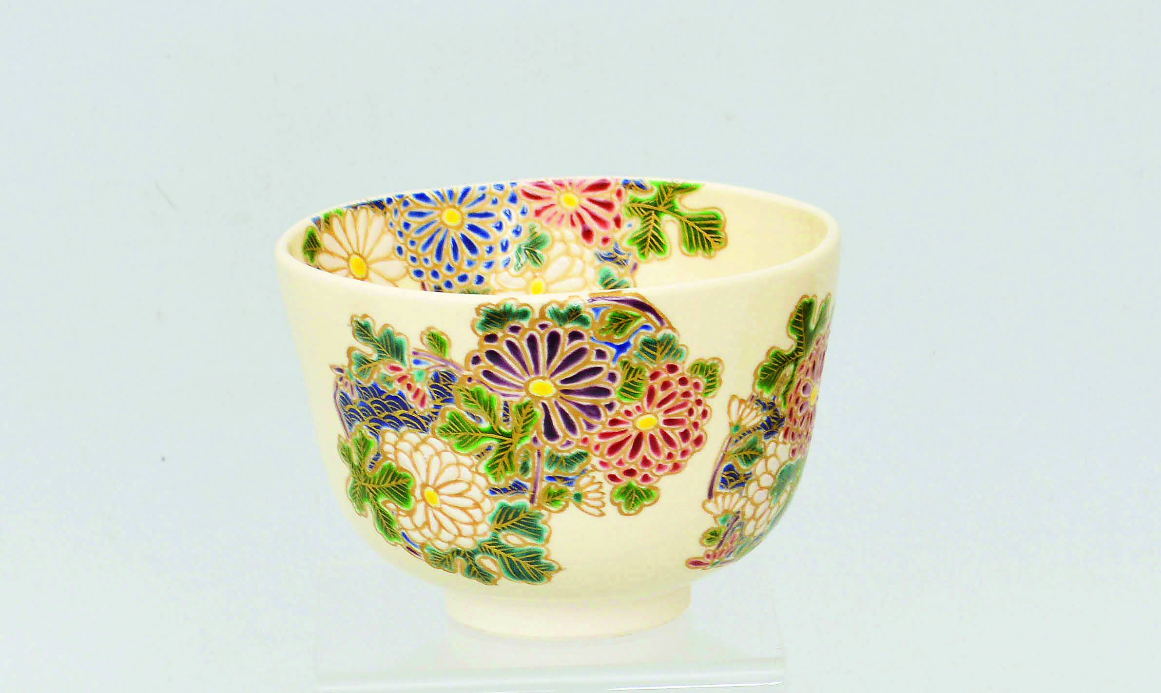 茶碗　仁清　秋草　加藤如水作（桐箱） 茶碗 秋草 抹茶茶碗 抹茶碗 茶道具 茶碗 仁清 秋草 加藤如水作 （桐箱） |