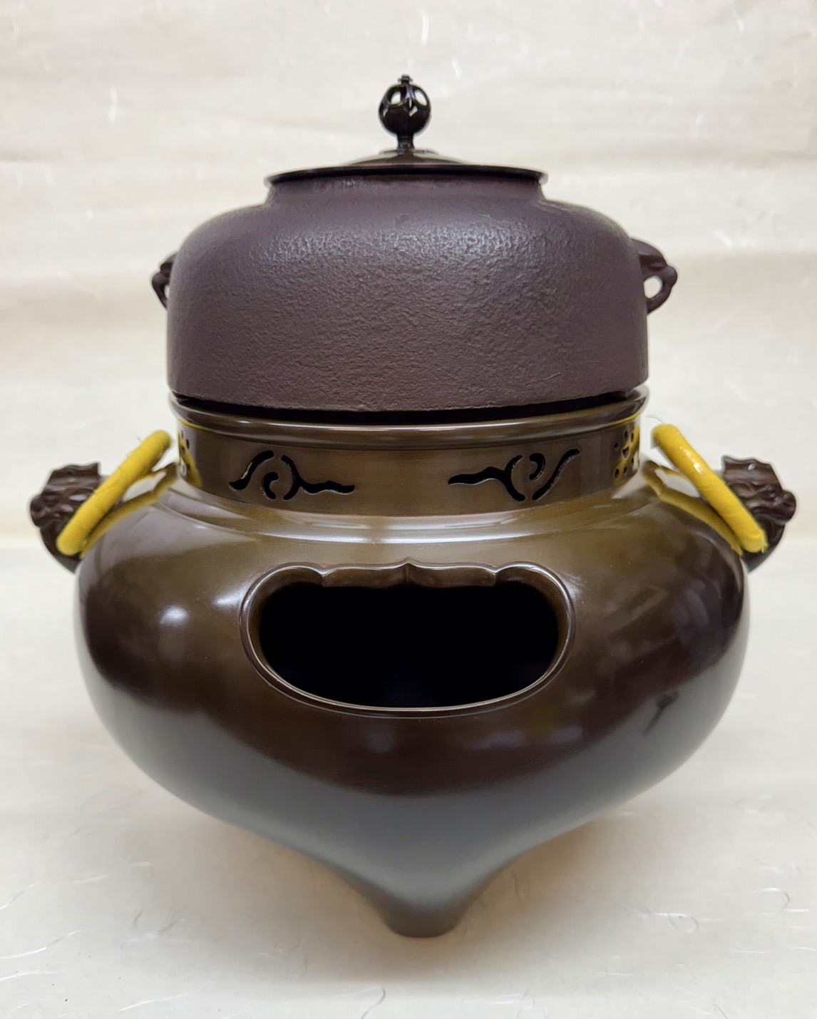 ◆新古品　未使用◆鬼面風炉　畠春斎・一ノ瀬宗辰