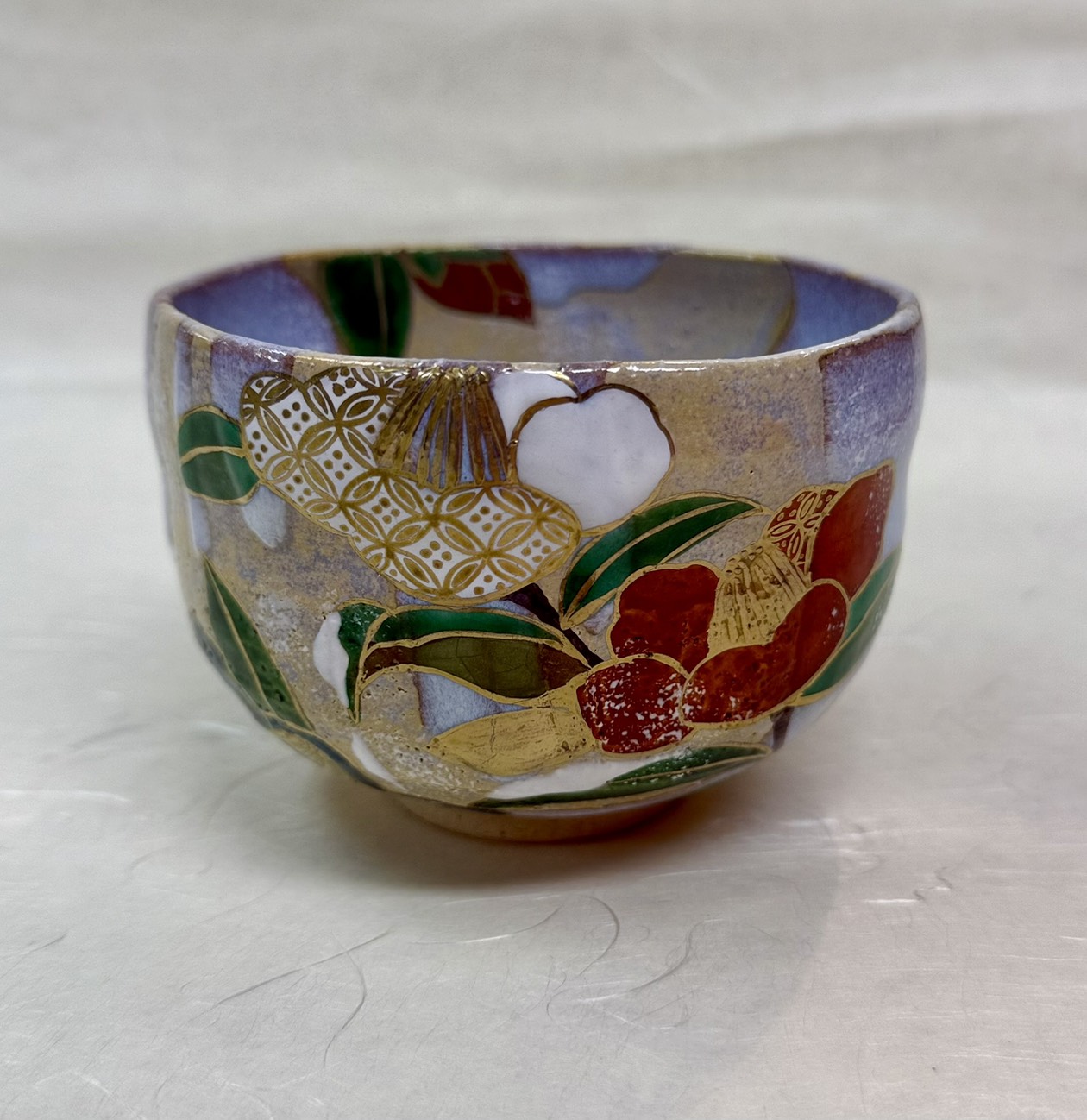 ◆新品◆茶碗　掛分　椿　山岡善高　桐箱