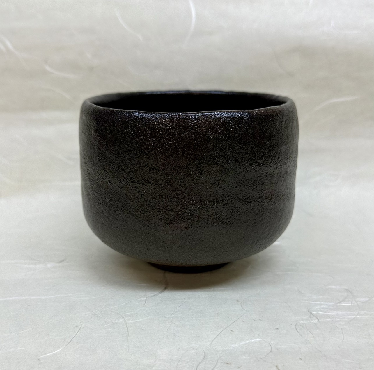 茶碗　黒楽　長次郎写　万代屋　佐々木昭楽　桐箱