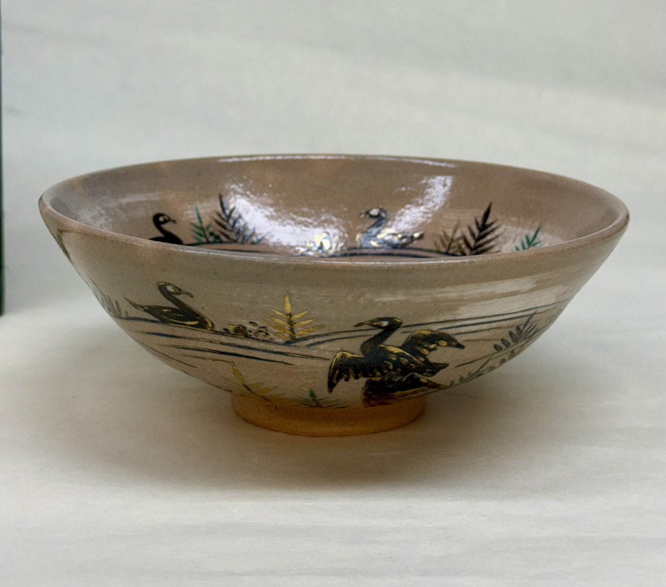 平茶碗　鵜飼　永楽即全　共箱