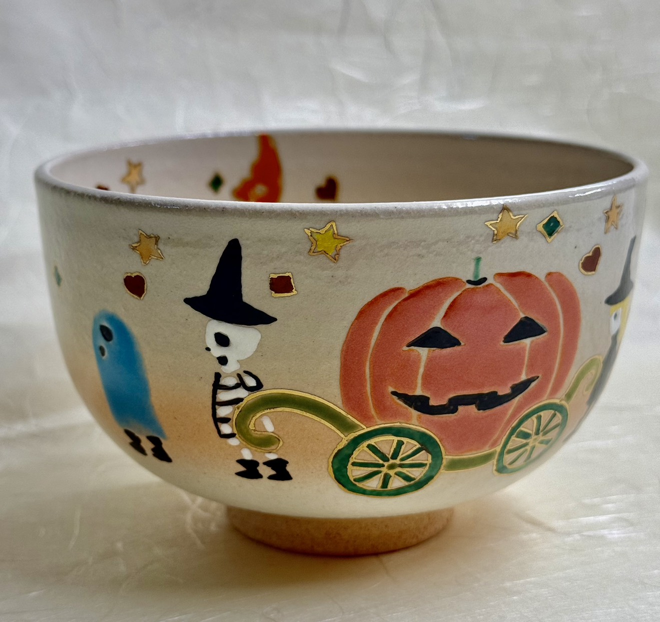 茶碗　御本手　ハロウィン　小倉寅介　紙箱